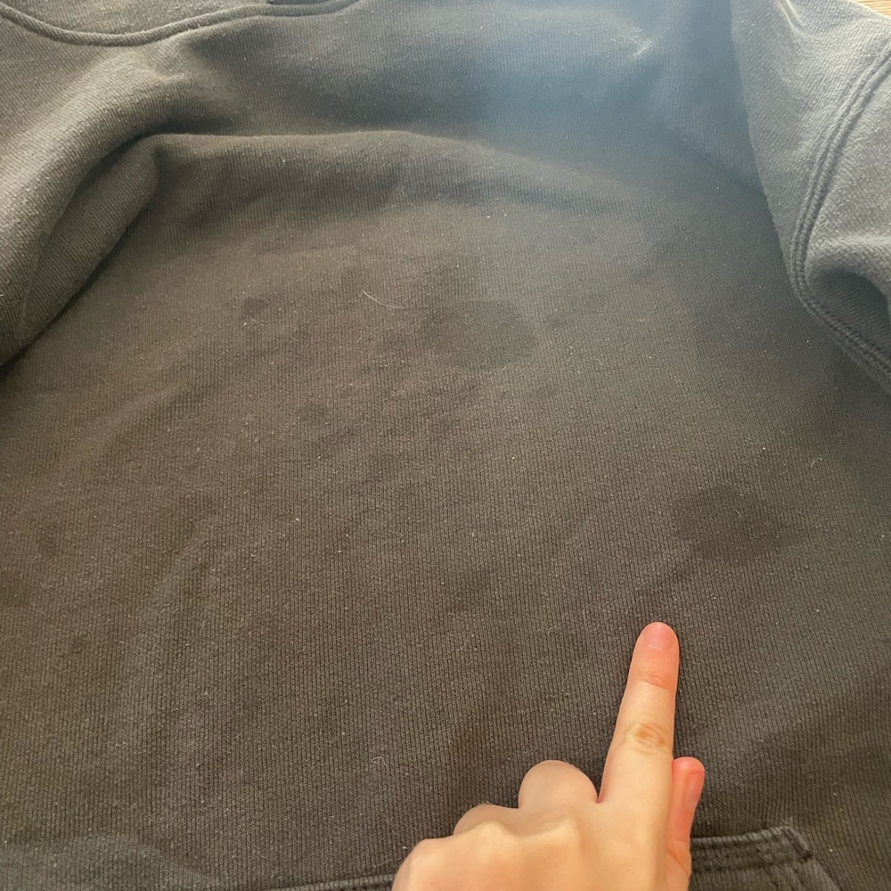 Carhartt Men's Charcoal Hoodie with Sleeve Logo - Picture 2 of 7